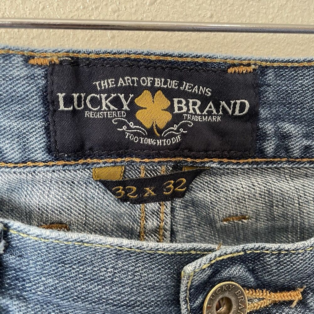 Lucky Brand Mens 221 Original Straight Jeans 32x32 5-Pocket Medium Wash Jeans - Picture 2 of 12